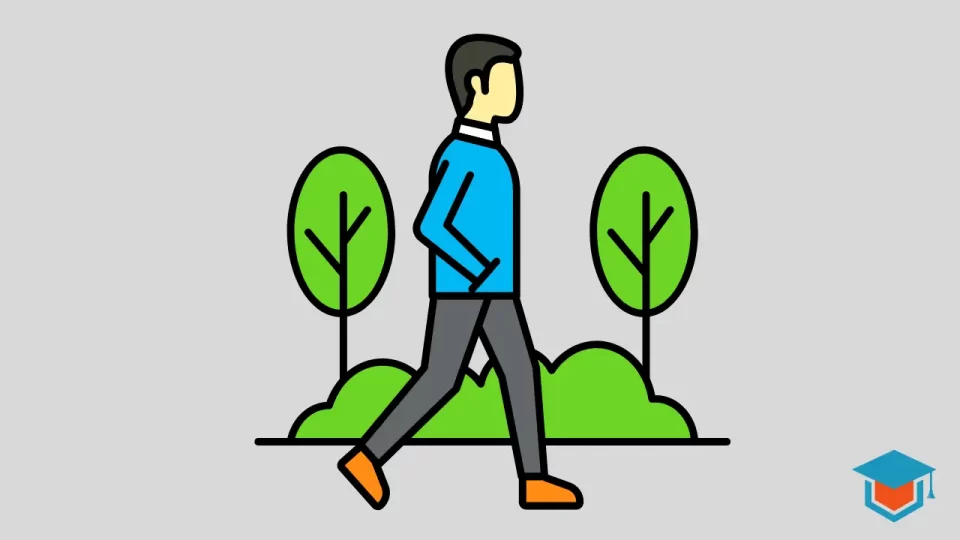 Someone walking at the morning