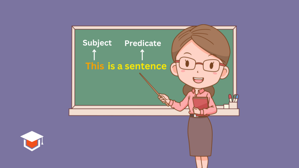 Teacher explaining sentence in English