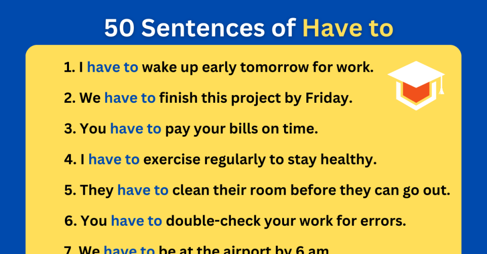 50 Sentences of Have to