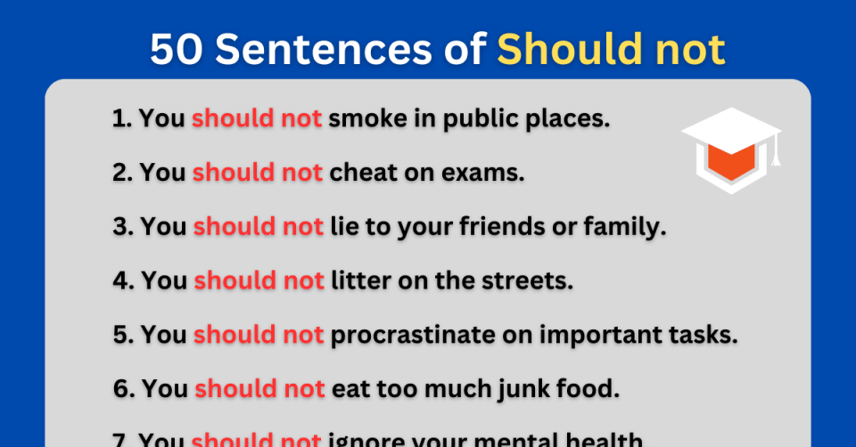 Should not sentence examples
