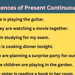 50 Sentences of Present Continuous Tense