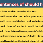 50 Sentences of Should have